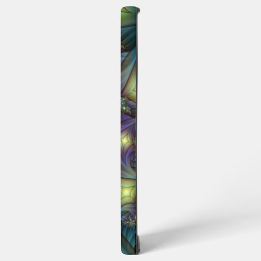 Verlichte Abstracte glanzende Blauwgroen Paarse Fr Samsung Galaxy Hoesje (Linkerkant)