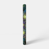 Verlichte Abstracte glanzende Blauwgroen Paarse Fr Samsung Galaxy Hoesje (Linkerkant)