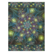 Verlichte Abstracte glanzende Blauwgroen Paarse Fr Tafelkleed (Voorkant)