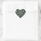 Verlichte Abstracte Glanzende Turquoise Paarse Fra Hart Sticker (Tas)