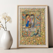 Verlichte Annunciatie Poster met goudfolie