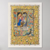 Verlichte Annunciatie Poster met goudfolie (Voorkant)