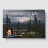 Verlichte bergen Alaska - Aangepaste foto Gastenboek (Voorkant)