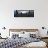 Verlichte bergen Alaska landschapsfotografie Canvas Afdruk (Insitu (Slaapkamer))