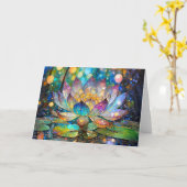 Verlichte Bloeiende Lotus Bloem Kaart (Gele Bloem)