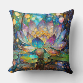 Verlichte Bloeiende Lotus Bloem Kussen