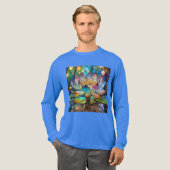Verlichte Bloeiende Lotus Bloem Tri-Blend Shirt (Voorkant)