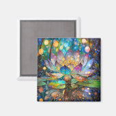 Verlichte Bloeiende Lotusbloem Magneet (Voorkant / Achterkant)