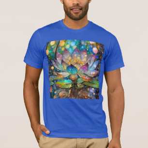 Verlichte Bloeiende Lotusbloem T-shirt