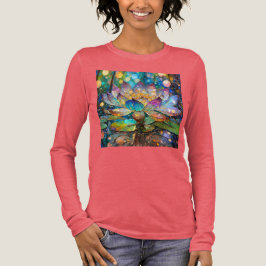 Verlichte Bloeiende Lotusbloem Tri-Blend Shirt