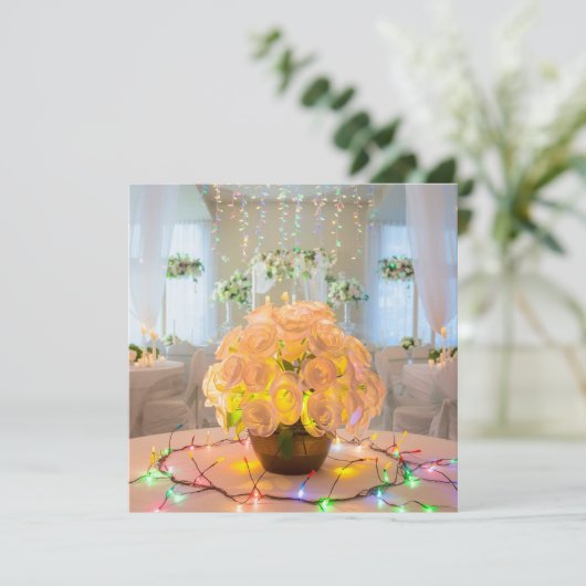 Verlichte bloemen kaart (Staand voorkant)