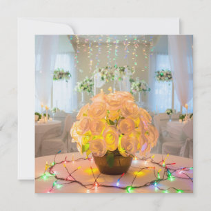 Verlichte bloemen kaart