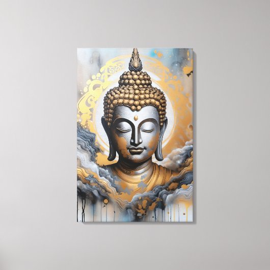 Verlichte Boeddha Canvas Afdruk (Voorkant)
