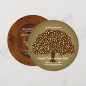 verlichte boom ronde bruiloft uitnodiging (Voorkant / Achterkant)