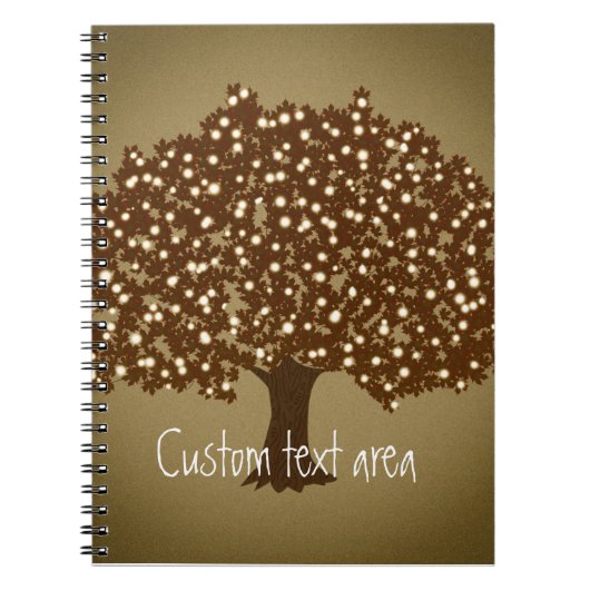  verlichte boom rustiek notitieboek Journal (Voorkant)