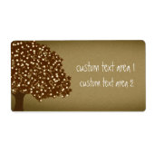 verlichte boom rustieke aangepaste verzendlabels etiket (Voorkant)