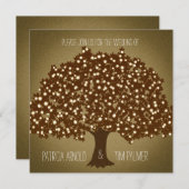  verlichte boom rustieke bruiloft uitnodiging (Voorkant / Achterkant)