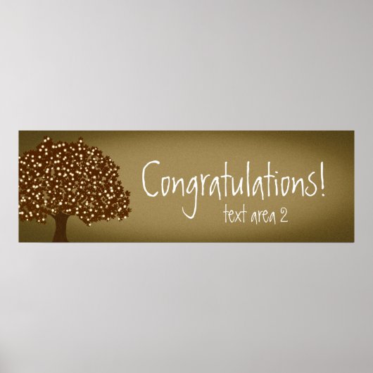 verlichte boomstammenbanner poster (Voorkant)