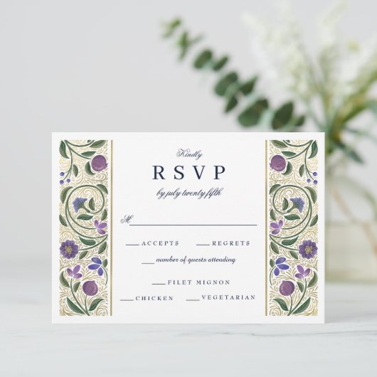 Verlichte Border Wedding RSVP (Staand voorkant)