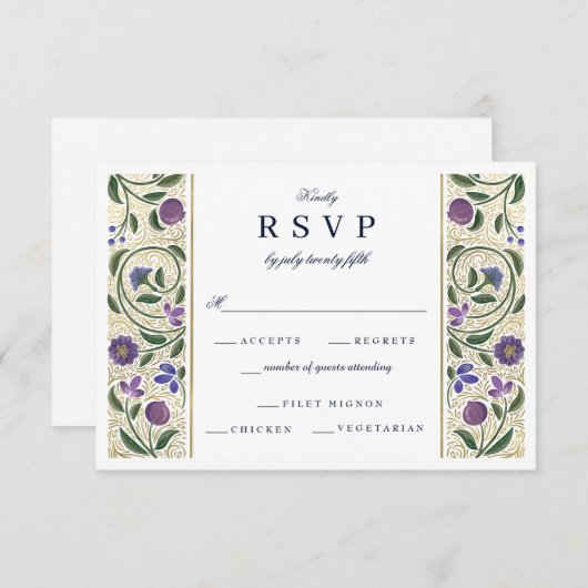 Verlichte Border Wedding RSVP (Voorkant / Achterkant)