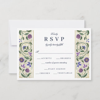 Verlichte Border Wedding RSVP Kaartje