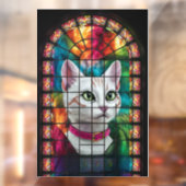 Verlichte dankbaarheid: een Glazen in lood venster Raamsticker (Vel 2)