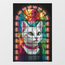 Verlichte dankbaarheid: een Glazen in lood venster Raamsticker