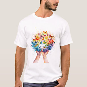 Verlichte dierlijke mandala's - reflecterende wate t-shirt