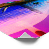 Verlichte Dragonfly Co Pilot Abstracte Natuur Poster (Hoek)