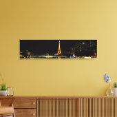 Verlichte Eiffeltoren in Parijs 's nachts Canvas Afdruk (Insitu (Woonkamer))