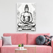 verlichte essentie canvas afdruk (Insitu (Woonkamer))