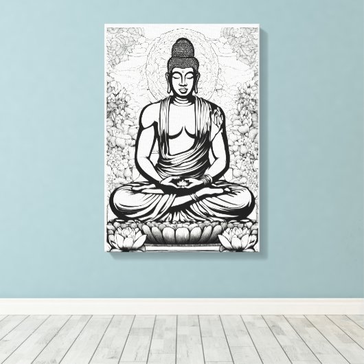 verlichte essentie canvas afdruk (Insitu (Houten vloer))