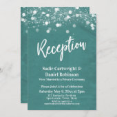 Verlichte Getextureerde Trouwreceptie Alleen Turko Kaart (Voorkant / Achterkant)