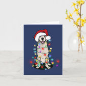 Verlichte Gouden Retriever Kerst Kaart (Gele Bloem)