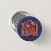 Verlichte Initiaal D-badge Ronde Button 3,2 Cm (Voorkant /achterkant)