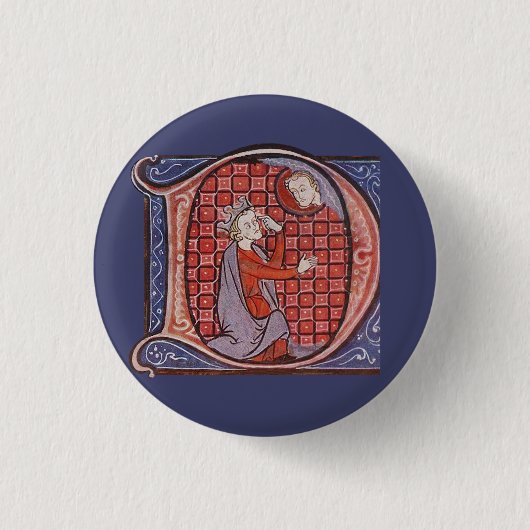 Verlichte Initiaal D-badge Ronde Button 3,2 Cm (Voorkant)