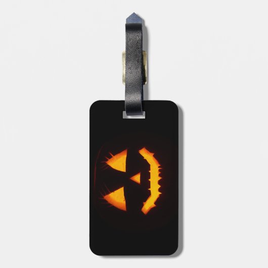 Verlichte Jack O Lantern Bagagelabel (Achterkant verticaal)