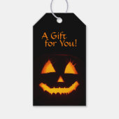 Verlichte Jack O Lantern Cadeaulabel (Voorkant)
