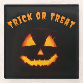 Verlichte Jack O Lantern Glazen Onderzetter