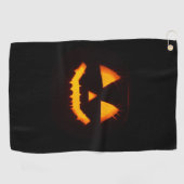 Verlichte Jack O Lantern  Golfhanddoek (Horizontaal)
