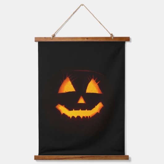 Verlichte Jack O Lantern Hangend Wandkleed (Voorkant)