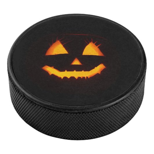 Verlichte Jack O Lantern Hockey Puck (3/4)