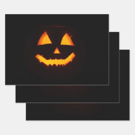 Verlichte Jack O Lantern Inpakpapier Vel