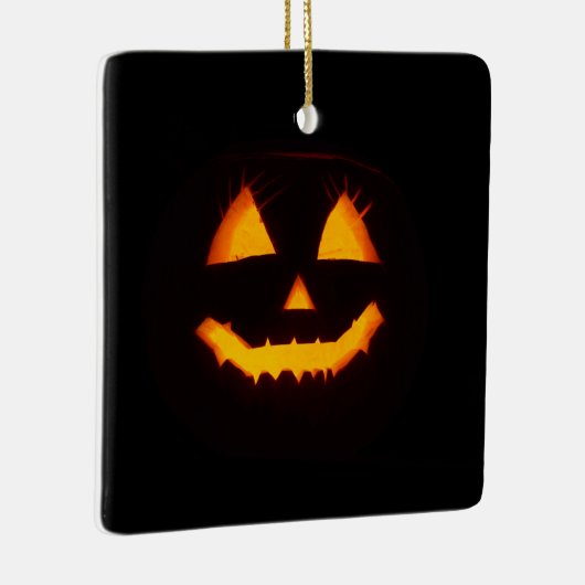 Verlichte Jack O Lantern Keramisch Ornament (Rechts)