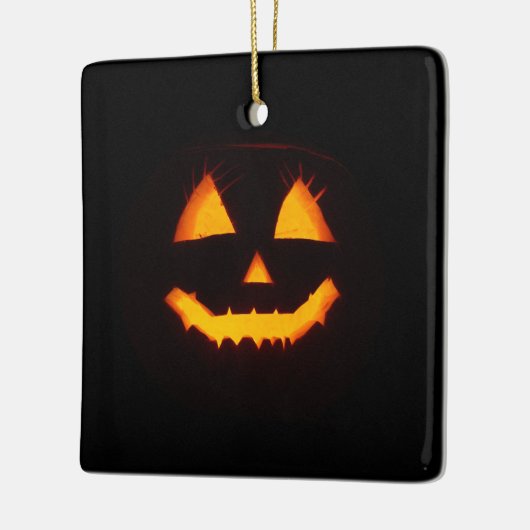 Verlichte Jack O Lantern Keramisch Ornament (Links)