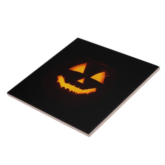 Verlichte Jack O Lantern Tegeltje (Zijkant)