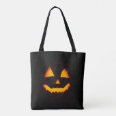 Verlichte Jack O Lantern Tote Bag (Achterkant)