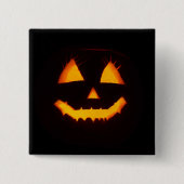 Verlichte Jack O Lantern Vierkante Button 5,1 Cm (Voorkant)