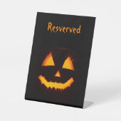 Verlichte Jack op lantaarn gereserveerd Reclamebord Met Voetstuk (Voorkant)