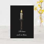 verlichte kaars-sympathiekaart kaart (Gele Bloem)